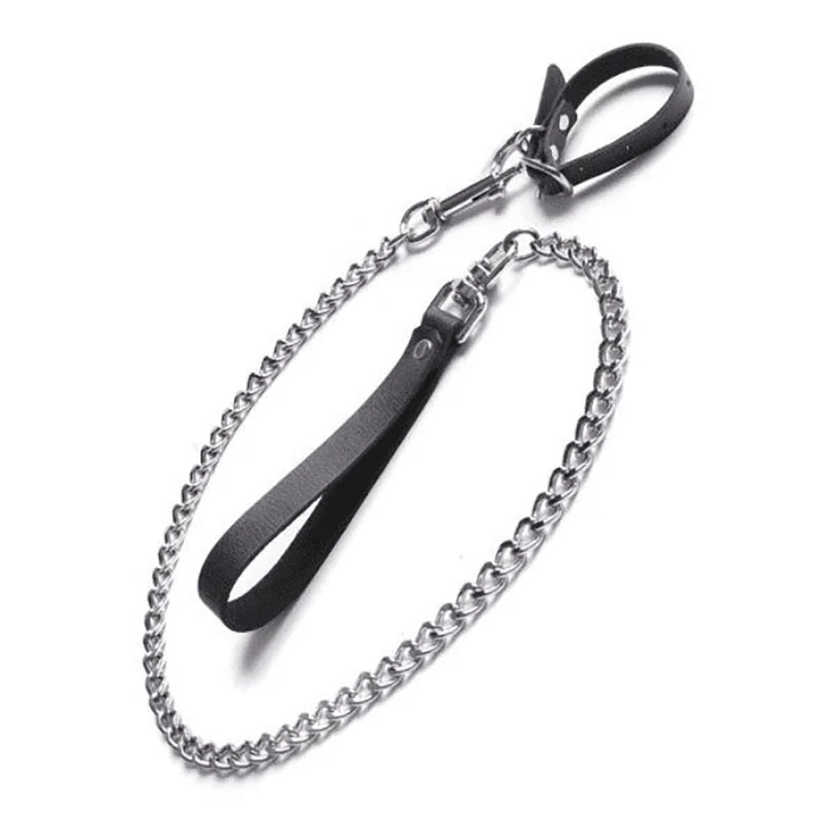 KL Buckling Cock Ring and Chain Leash Set - BDSM Accessory Kit