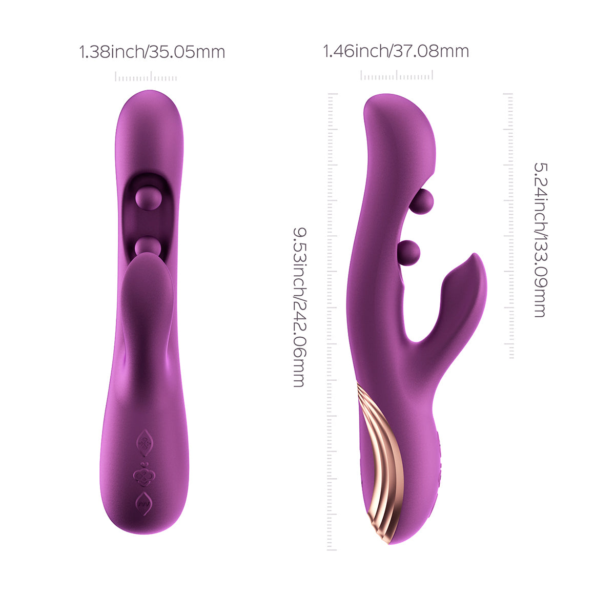 Honey Play Box Gem Pressure Sensing App-Controlled Twin Balls Rabbit Purple