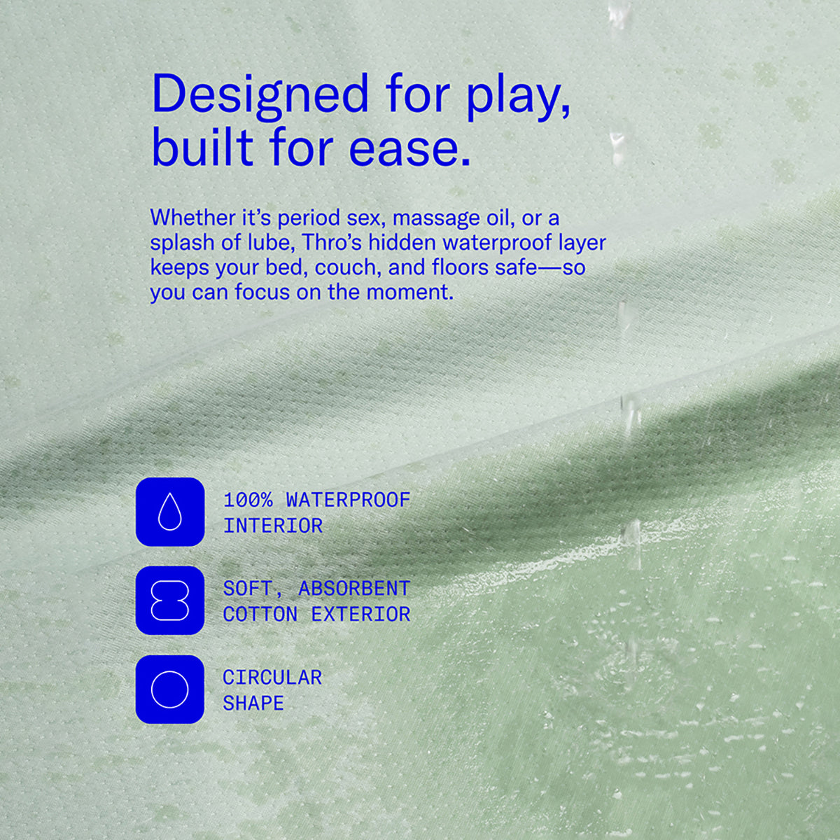 Dame Thro Waterproof Sex Blanket Sage