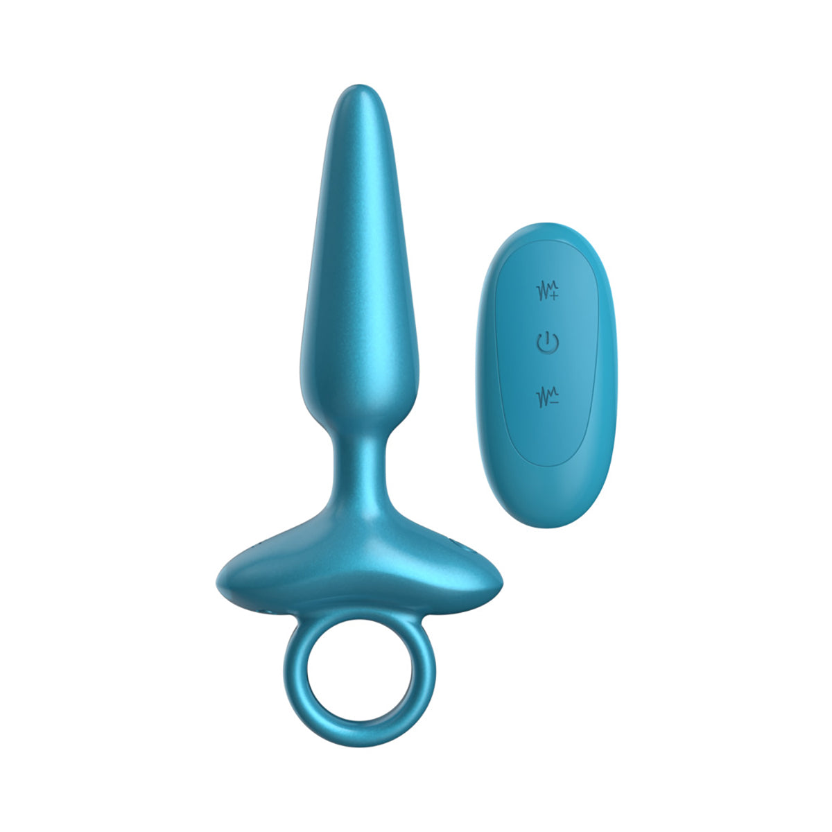 Luv Inc. Pr37: Pointy Ring Luv Plug Metallic Blue