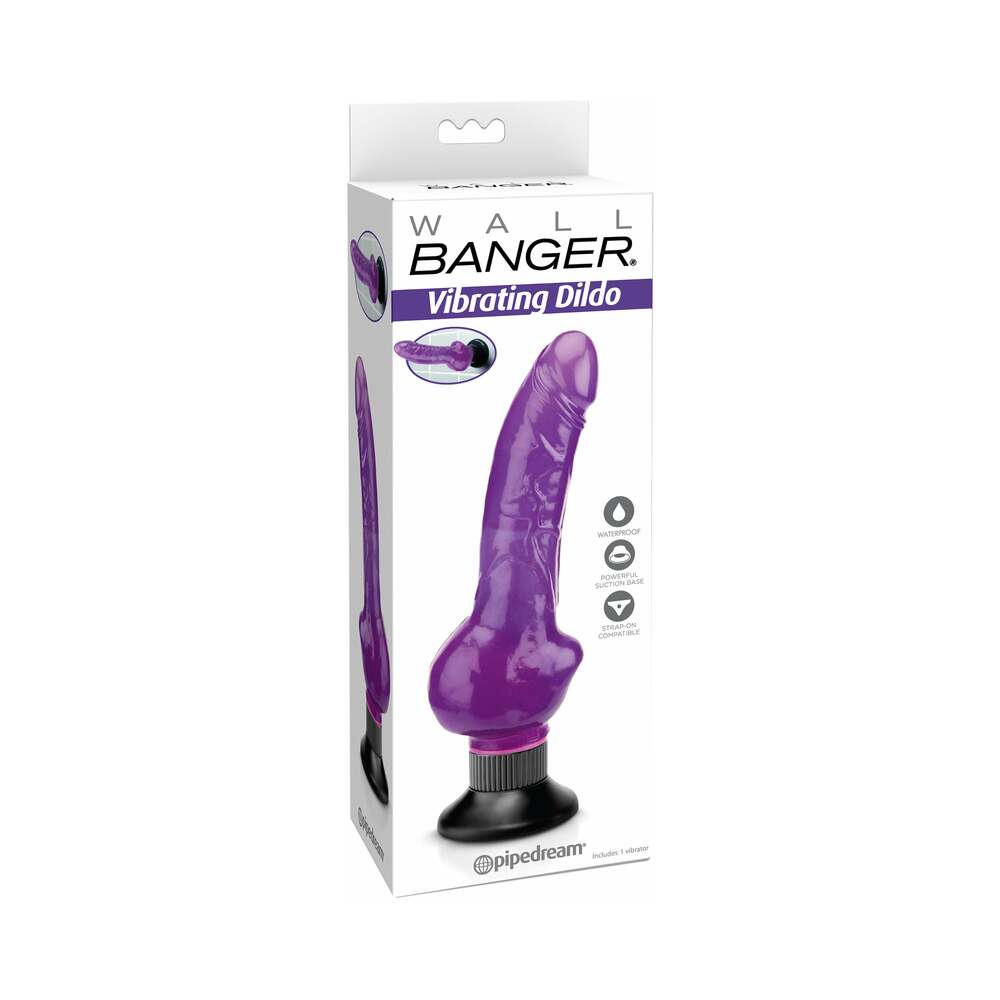 Waterproof Wall Bangers Realistic Vibrator With Suction Cup Purple