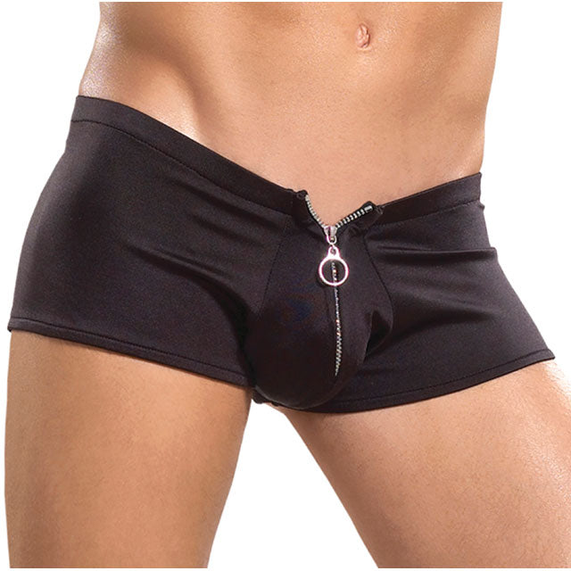 Male Power Zipper Shorts S/M Underwear - Fetish Gear for Men
