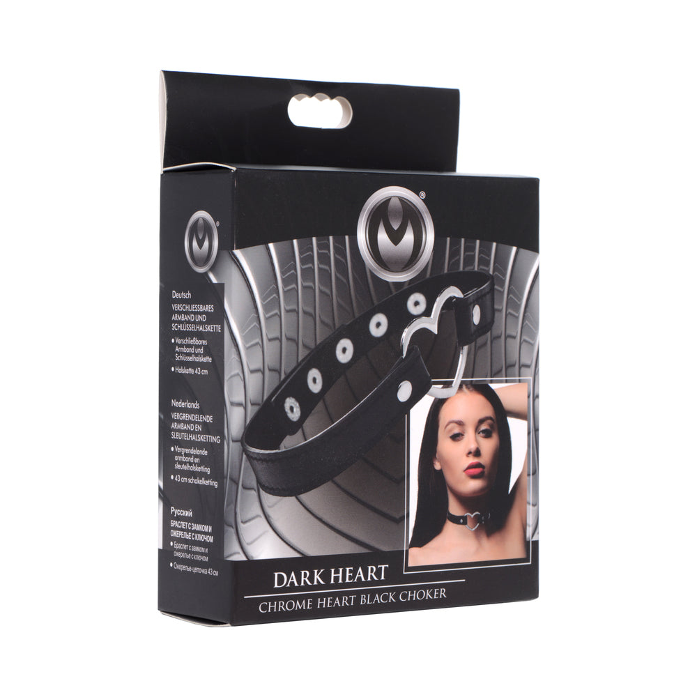 Master Series Dark Heart Chrome Heart Choker Black