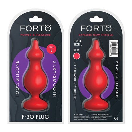 Forto F-30 Pointer Silicone Anal Plug Large Red Halloween Costume Party Decor