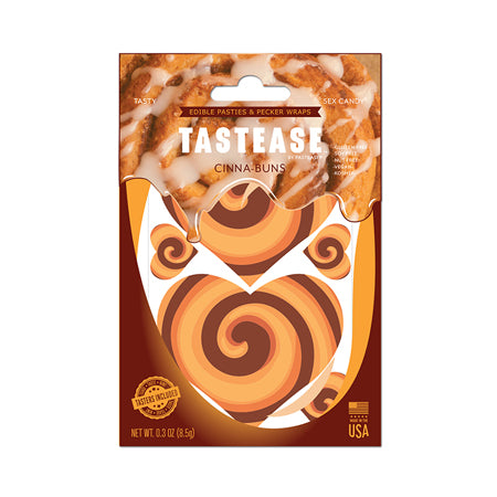 Tastease by Pastease Cinna-Buns Cinnamon Roll Candy Edible Pasties & Pecker Wrap