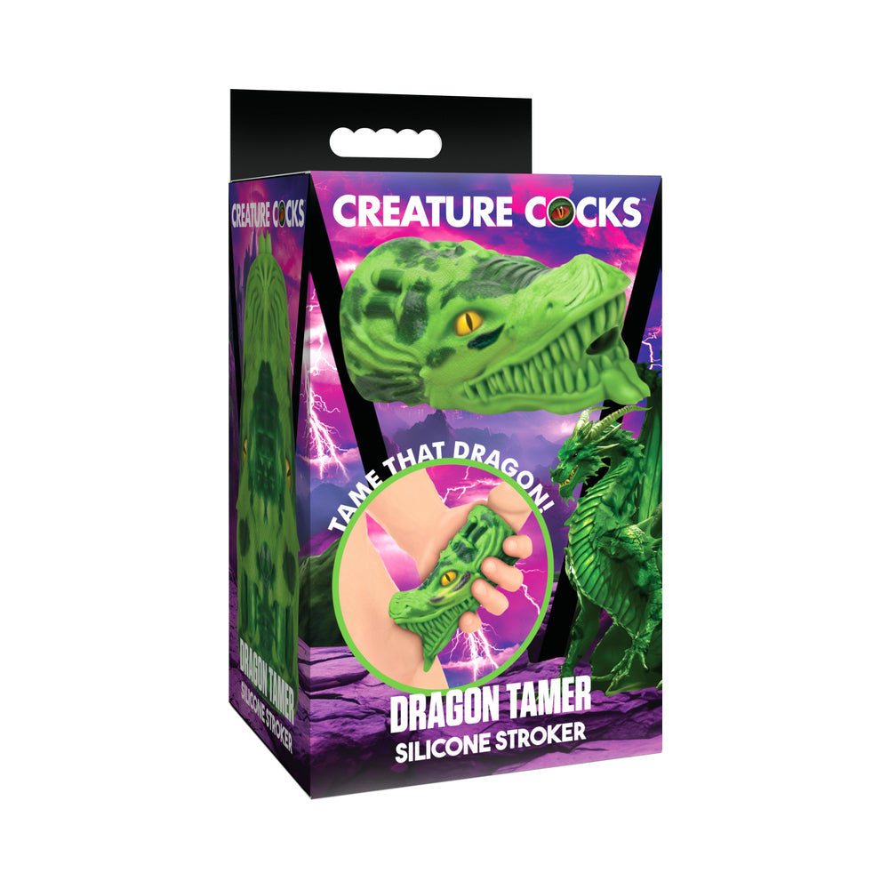 Creature Cocks Dragon Tamer Silicone Stroker Green Fantasy Masturbator Toy