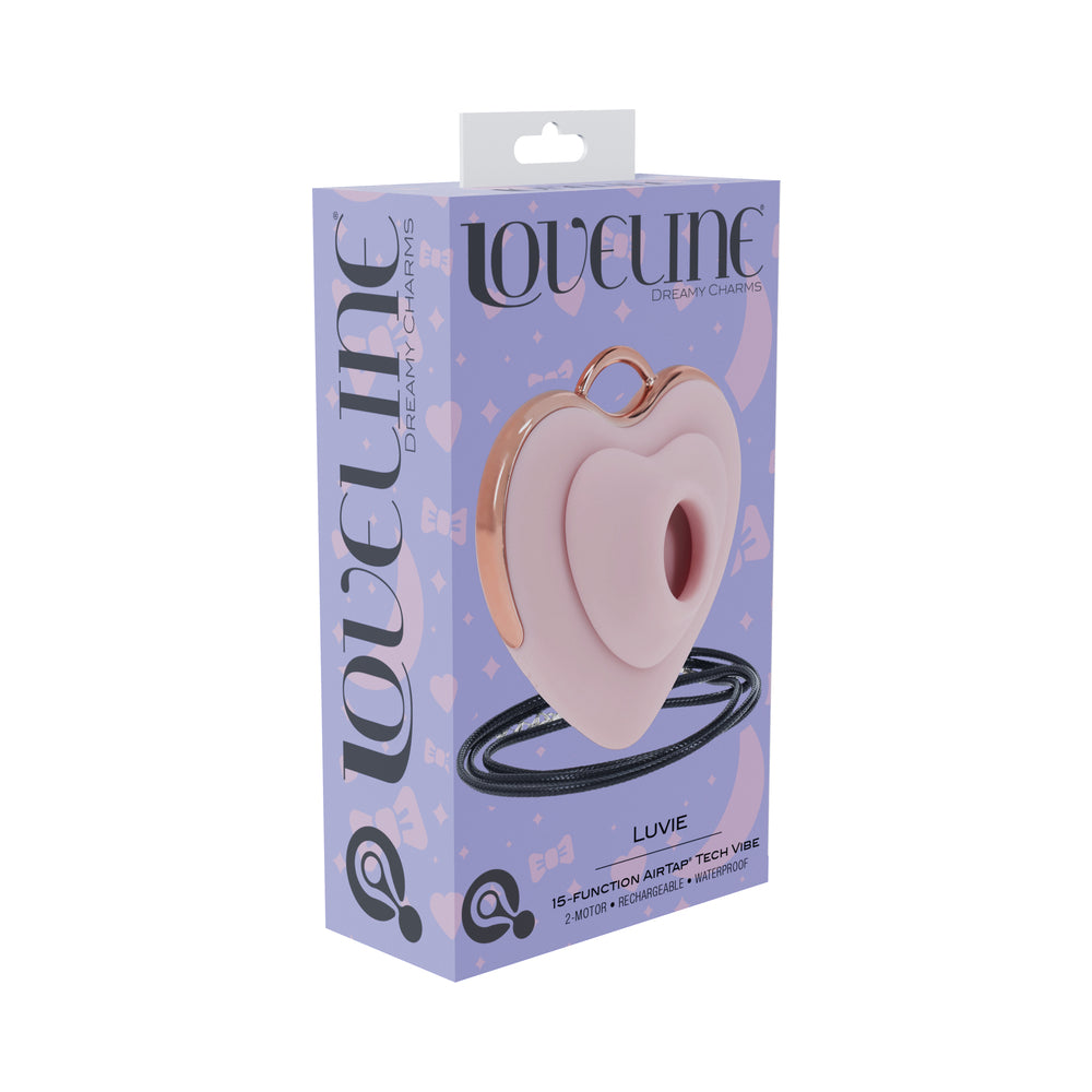 LoveLine Luvie AirTapTech Rechargeable Vibrator Waterproof Pink