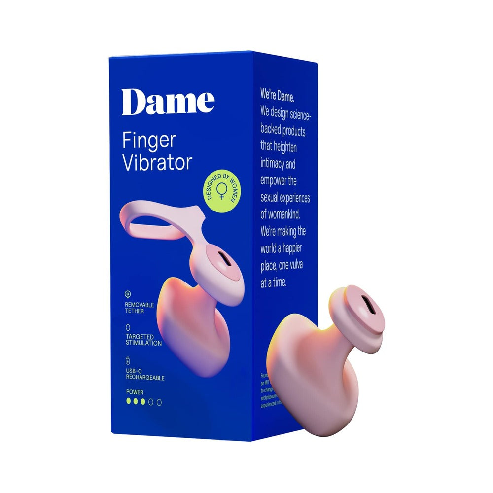 Dame Fin 2.0 Finger Vibrator Quartz – Compact Rechargeable Personal Massager