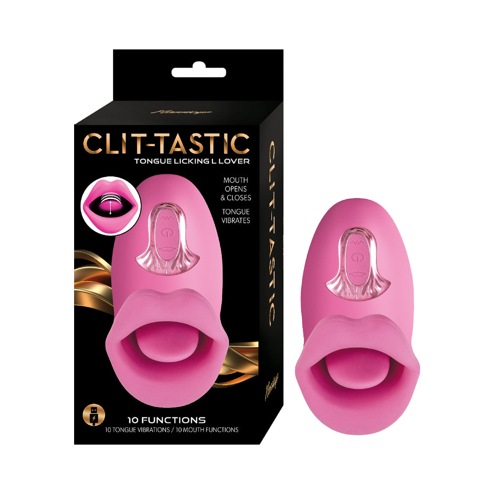 Clit-Tastic Tongue Licking Lover Pink – Rechargeable Powerful Vibrator Toy