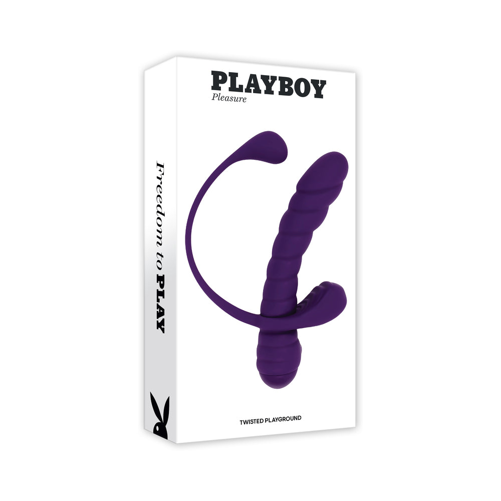 Playboy Twisted Playground Rechargeable Triple Stimulator Vibe Silicone Purple