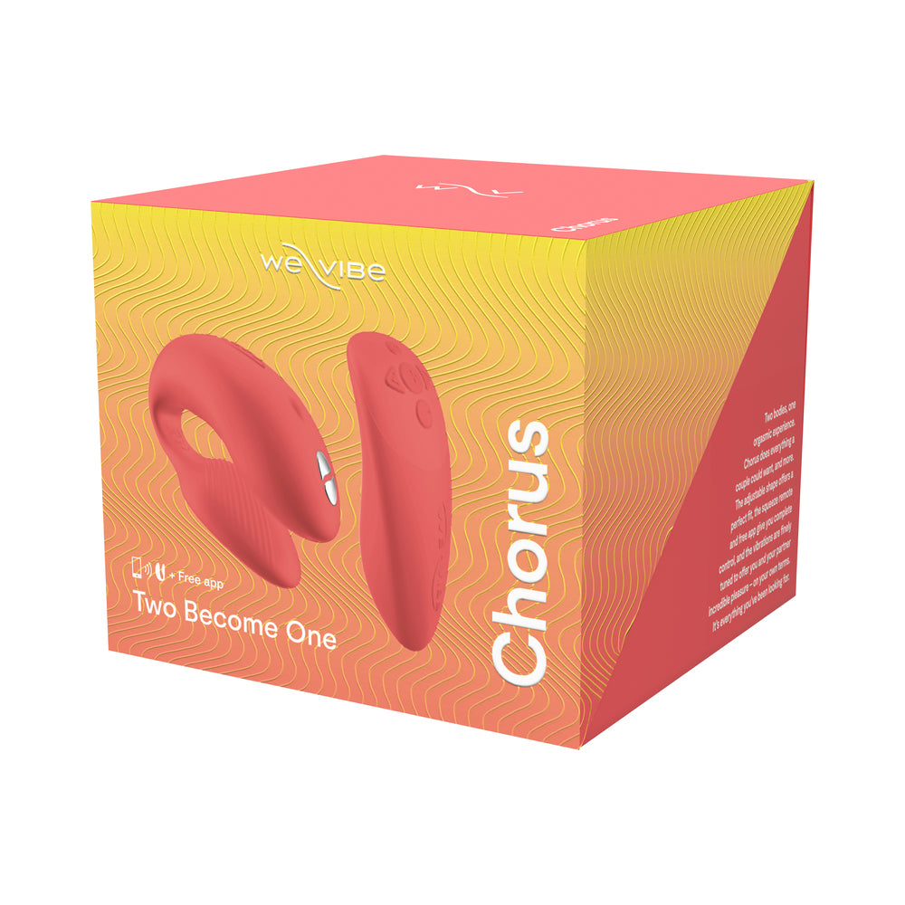 We-Vibe Chorus Couples Vibrator Crave Coral – Wireless App Control Pleasure
