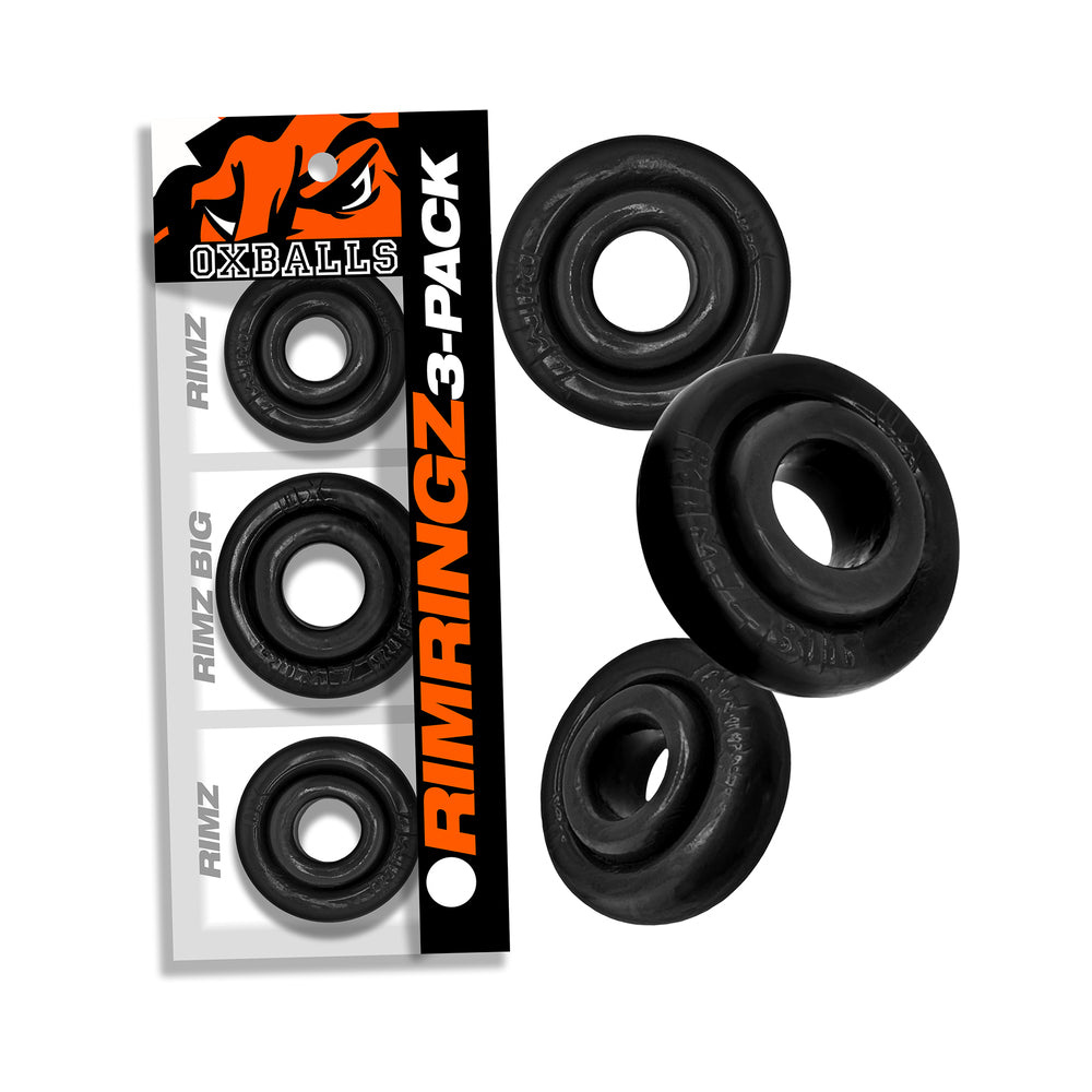 Oxballs Rimringz Multi Size 3-Pack Black