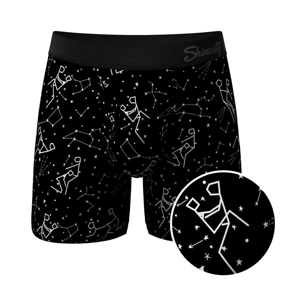 Shinesty The Big Bang Glow-in-the-Dark Constellation Ball Hammock Pouch Underwear with Fly 2XL