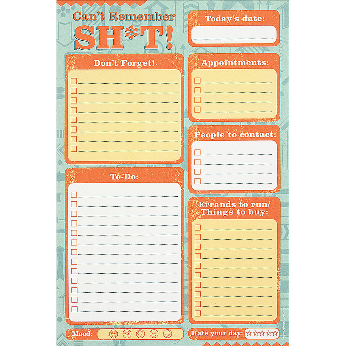 Can't Remember Shit Note Pad – Funny Adult Memo Pad for Jokes & To-Do Lists