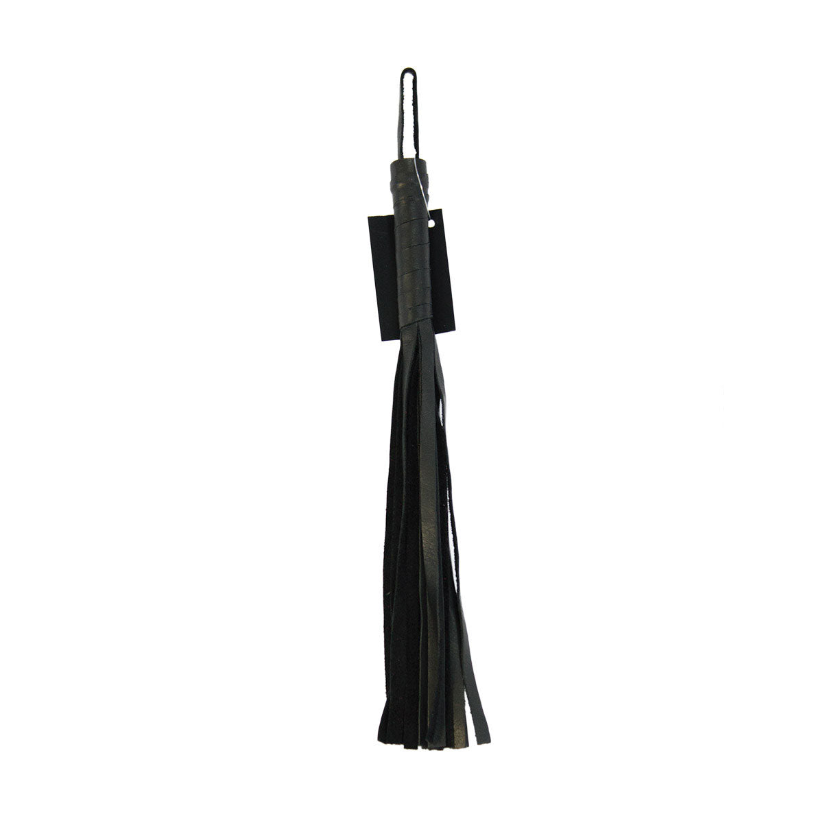 Soft Flogger 16" Black - Lightweight Leather BDSM Flogger Whip