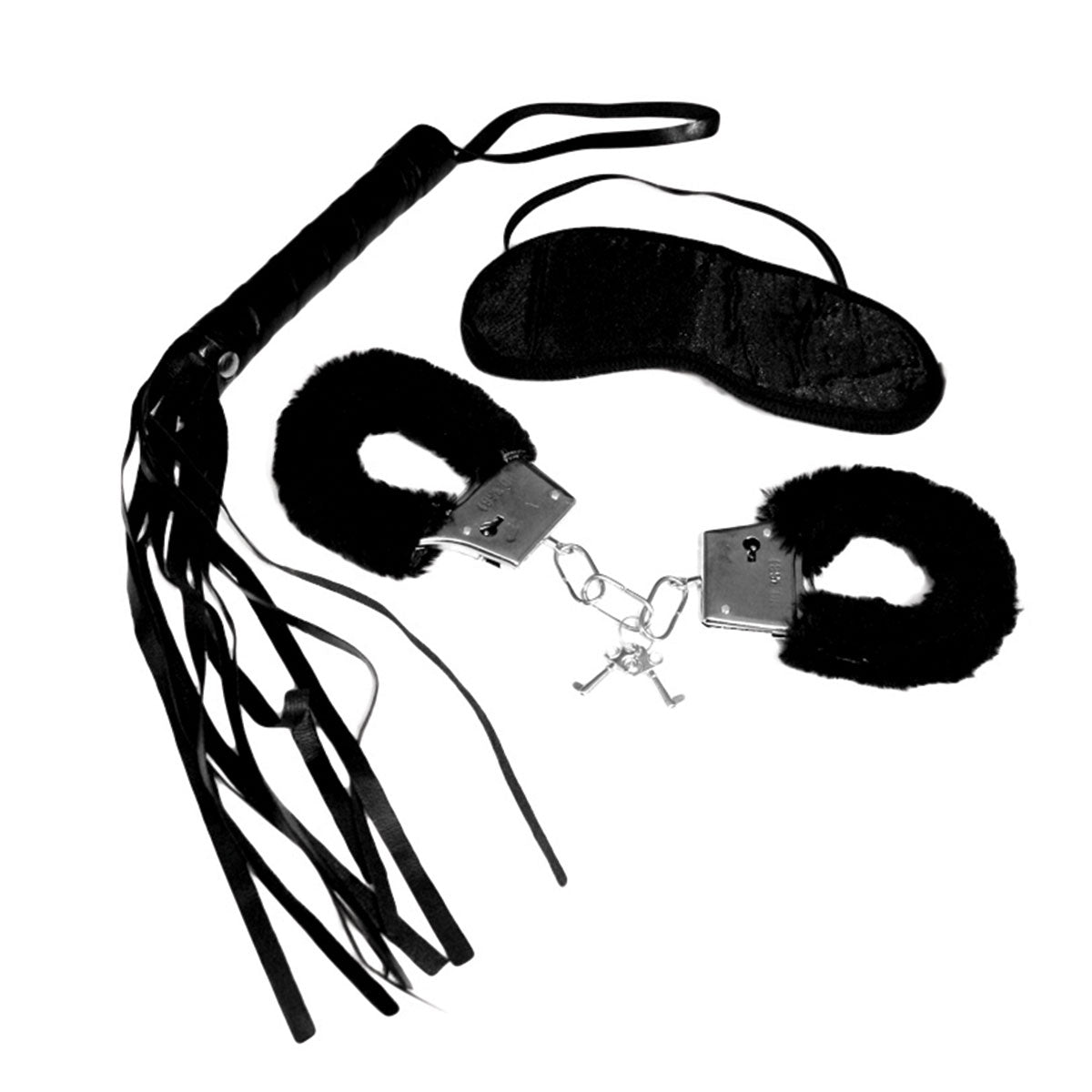 Intro to S&M Kit - Black Beginner Bondage Kit with Restraints & Accessories