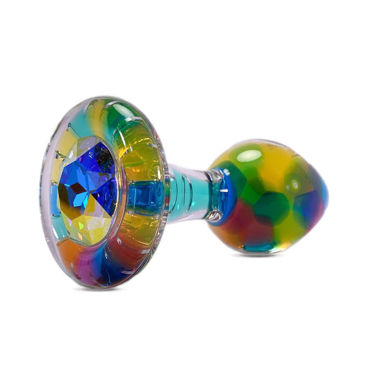 Crystal Delights Funfetti Plug - Aurora Borealis - Colorful Glass Anal Toy