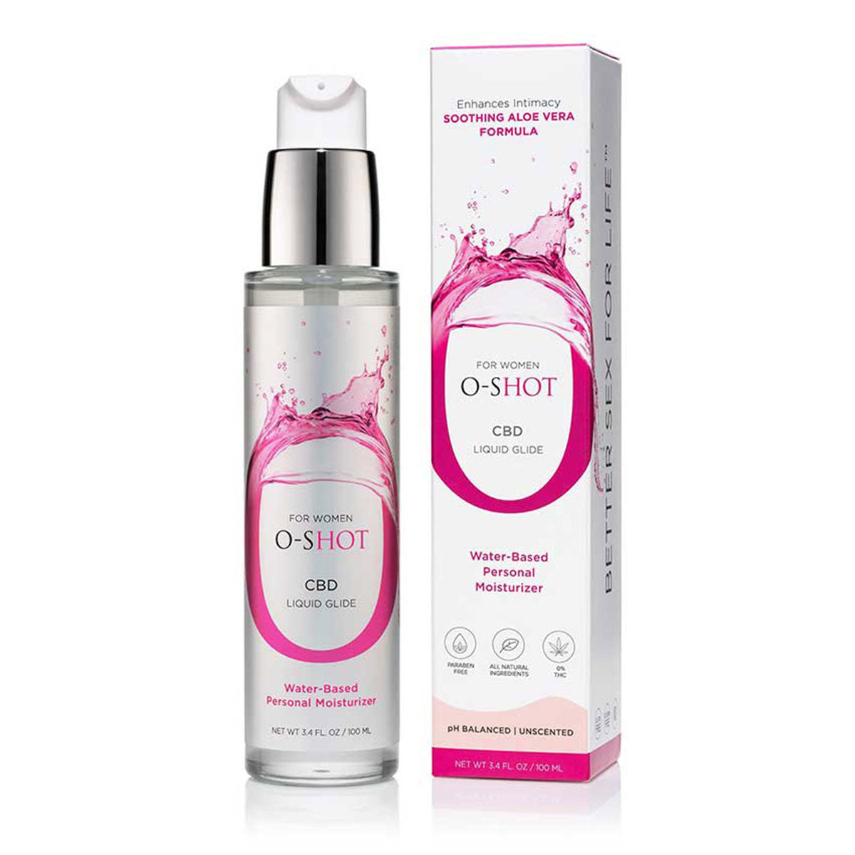 Omax O-Shot Liquid Glide 100ml (10mg CBD) - Intimate Lubricant Gel