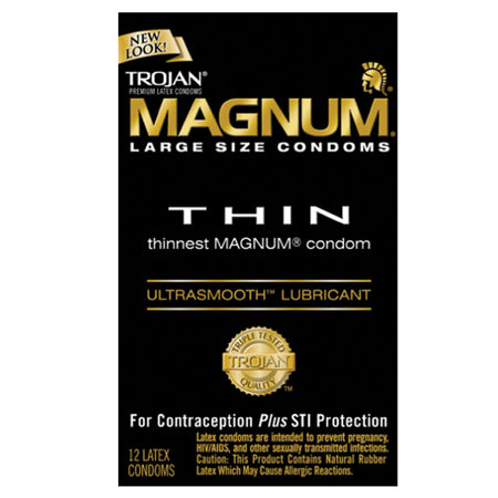 Trojan Magnum Thin Large Condoms UltraSmooth Lubricant Latex Premium Safe Sex