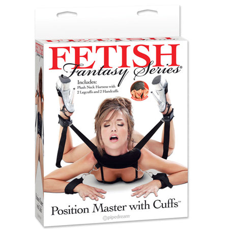Fetish Fantasy Series Adjustable Position Master with Cuffs Black
