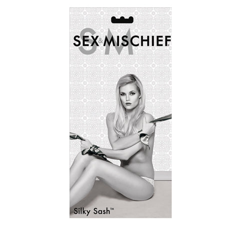 Sportsheets Sex & Mischief Silky Sash Restraints Black