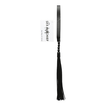 Sportsheets Sex & Mischief Noir Whip 16 in. Beaded Flogger