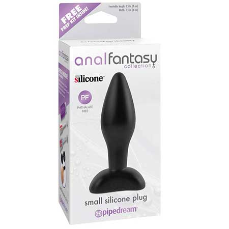 Anal Fantasy Collection Small Silicone Plug Black