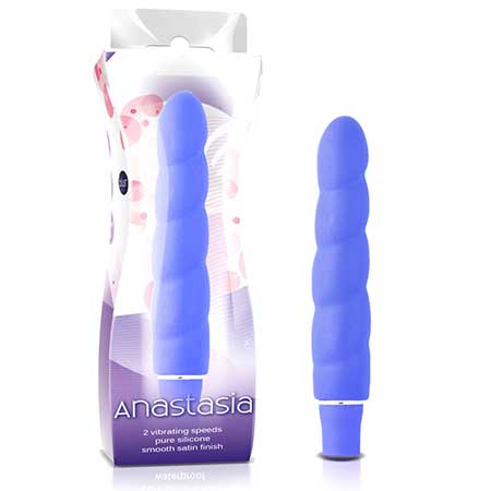 Luxe Anastasia Silicone Slimline Vibrator Periwinkle