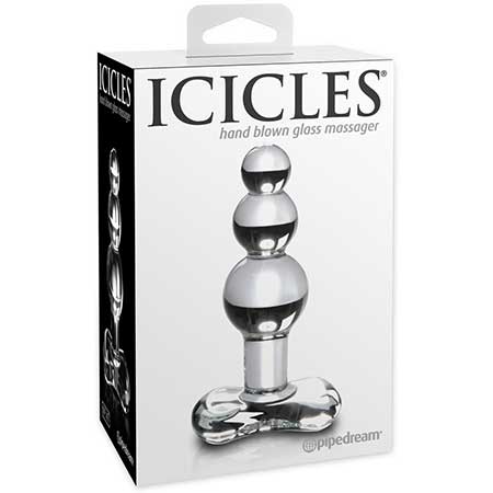Icicles No. 47 Beaded 4 in. Glass Anal Plug Clear