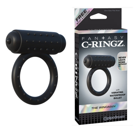 Fantasy C-Ringz The Wingman Vibrating Cockring Black