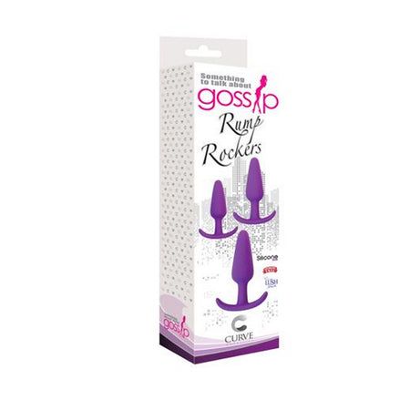 Gossip Rump Rockers 3pc Anal Plug Training Set Silicone (Violet)