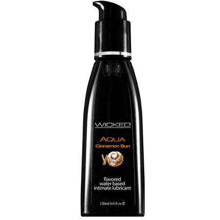 Wicked Aqua Cinnamon Bun Water-Based Lubricant 4 oz.