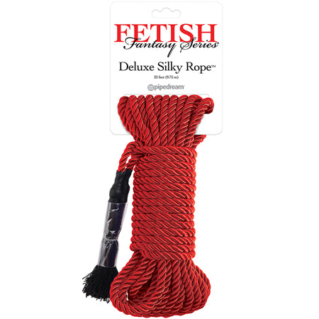 Fetish Fantasy Series Deluxe Silk Rope 9.75 m / 32 ft. Red