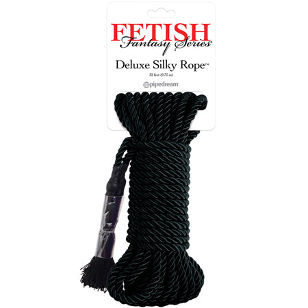 Fetish Fantasy Series Deluxe Silk Rope 9.75 m / 32 ft. Black