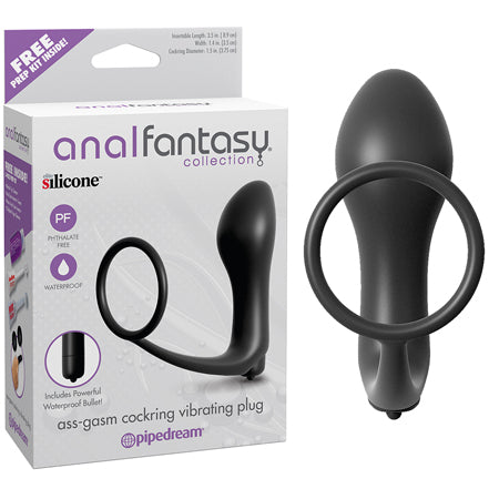 Anal Fantasy Collection Ass-Gasm Vibrating Cockring & Plug