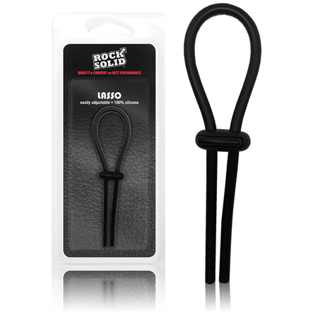 Rock Solid Black Silicone Double Lock Adjustable Lasso-Bolo