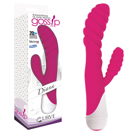 Gossip 20X Diana 3 speed 17 function Waterproof Dual motors 180 Degree Flexible stimulator Magenta