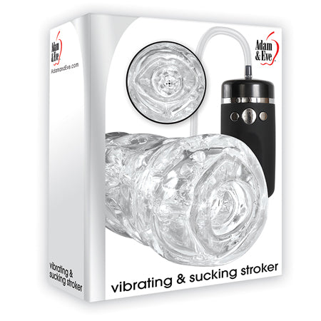 Adam & Eve Vibrating Vacuum Stroker W-Remote Clear