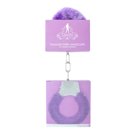 Ouch! Pleasure Handcuffs Furry - Purple
