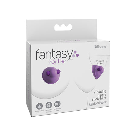 Fantasy For Her Silicone Vibrating Nipple Suck-Hers Purple