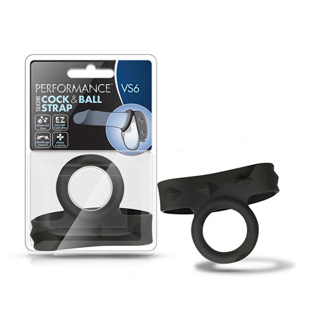 Performance VS6 Silicone Cock & Ball Strap Black