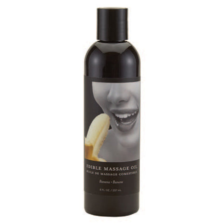 Earthly Body Edible Massage Oil Banana 8 oz Tasting Sensual Body Oil