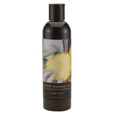 Earthly Body Edible Massage Oil Pineapple 8 oz Tasting Sweet Body Oil