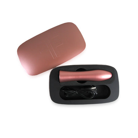 FemmeFunn Bougie Bullet Rechargeable Aluminum Vibrator Rose Gold