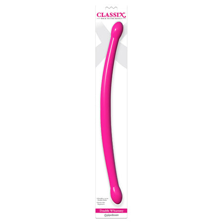 Classix Double Whammy 17.25 in. Flexible Dual-Ended Dildo Pink