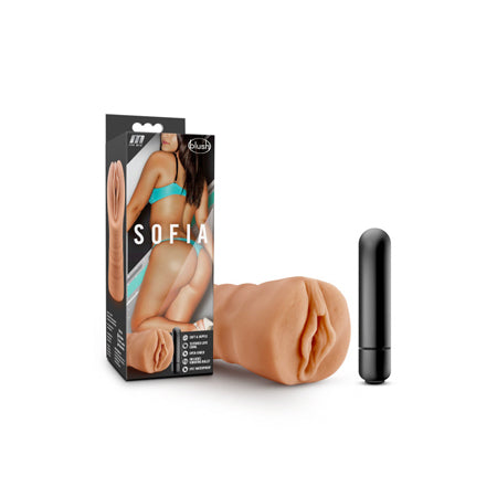 M for Men Sofia Vagina Stroker with Bullet Vibrator Tan