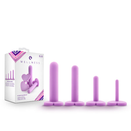 Wellness 4-Piece Silicone Dilator Kit Purple