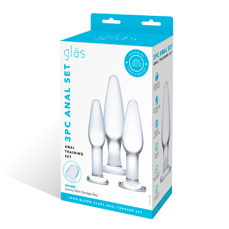 Glas 3-Piece Glass Anal Plug Training Set