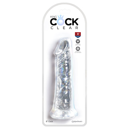 King Cock Clear 8 in. Cock Realistic Dildo With Suction Cup