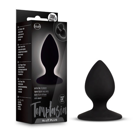 Temptasia 'Slut' Silicone Anal Plug Black